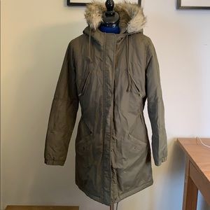 Army green parka